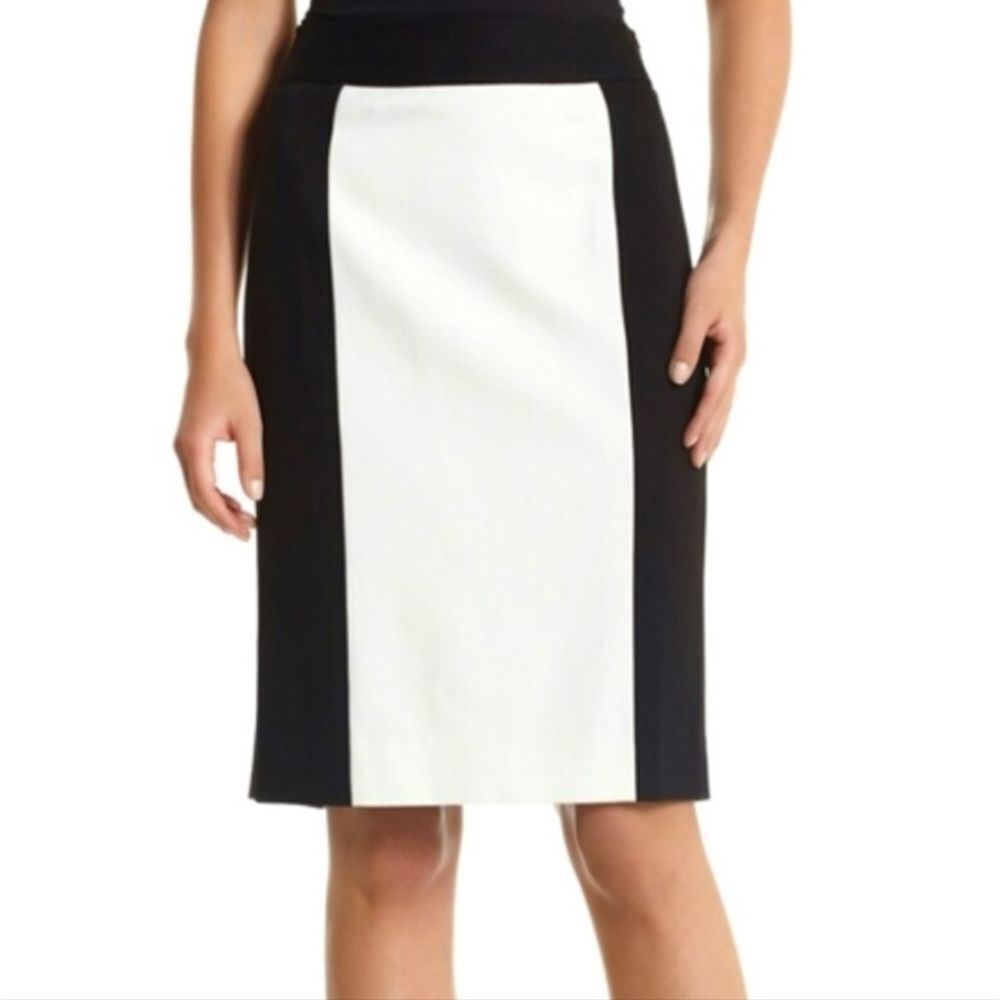 White House Black Market Women's Size 6 Colorblock Lined Skirt